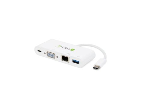 Adapter USB-C 3.1 na VGA/GIGABIT RJ45/USB-A 3.0/USB-C PD IADAP USB31-DOCK2