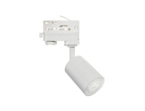 Lampa SIENA-Track-ALU-W/W-3F biała z białym przegubem 1xgu10 LUXsystem-3F (na szynę trzyfazową)