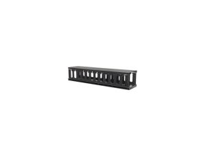 Organizer kabli 2U do szaf rack 19 z pokrywą, czarny