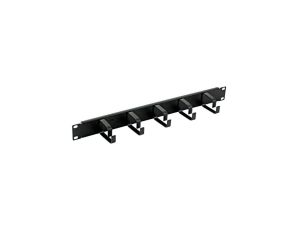 Uchwyt organizer kabli 1U do szafy Rack 19 Cali 5 Pierścieni I-CASE CABLE-BK5