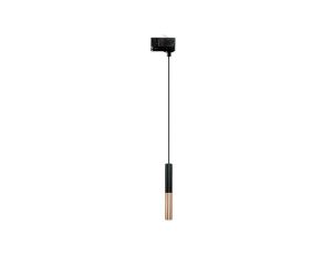 Lampa LEYA LED 3W Rose Gold / Black wisząca zwis oprawa SLIM fi25 na szynę szynoprzewod 1-fazowy luxsystem-1f