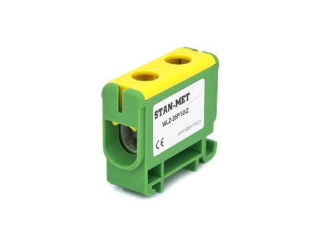 Złączka szynowa gwintowa al/cu 50mm2 zielono-żółta WLZ-35P/50Z