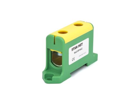 Złączka szynowa gwintowa al/cu 95mm2 zielono-żółta WLZ-35P/95Z
