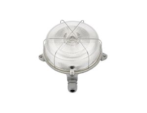 Oprawa LOFT-SAUNA-7061G, E27, 100W, szara-żeliwo, klosz przeźroczysty-szkło, IP54, siatka metalowa A2880