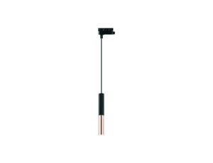 Lampa LEYA LED 3W Rose Gold / Black wisząca zwis oprawa SLIM fi25 na szynę szynoprzewod 3-fazowy luxsystem-3f