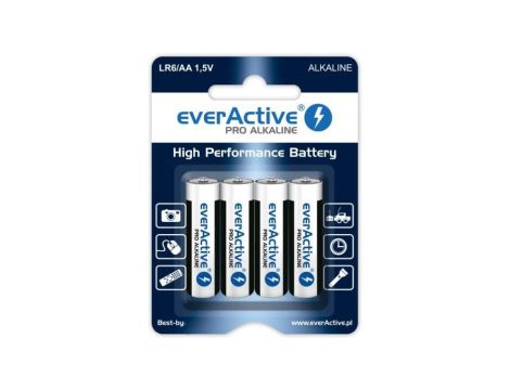 Zestaw baterii alkaliczne everActive LR64BLPA (x 4)