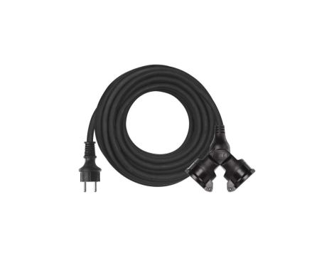 Przedłużacz 2 gniazda 15m 3 15mm guma P0602