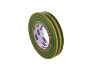 Taśma izolacyjna PVC 15mm / 10m żółto-zielona F61515