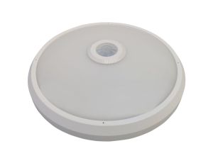 Plafon LED 16W 1150lm 4000K/neutralna IP54 okrągły wodoodporny z czujnikiem ruchu PIR biały LED MANA IP54 16W NW GXPS012