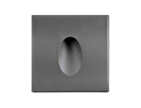 Oprawa LED dopuszkowa 3W 90lm 4000K/neutralna IP20 kwadratowa metaliczna DECENTLY S1 Gray 3W NW GXLL069