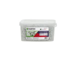 Klips Biały o fudze 1 mm (900 szt) do poziomowania płytek / PROMO BOX