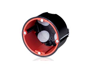 Puszka przeciwogniowa z membraną hermetyczna akustyczna czarna gł 50 z wprowadzeniem rur 86160007