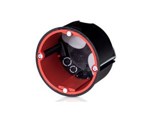 Puszka przeciwogniowa z membraną hermetyczna akustyczna czarna gł 50 z wprowadzeniem rur i przewodów 86161007