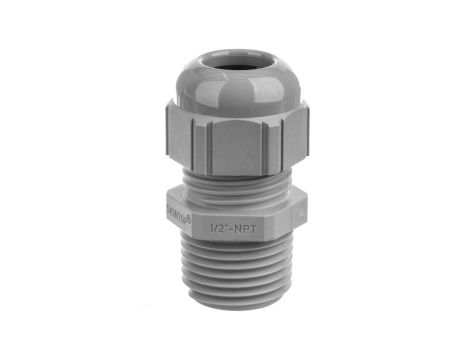 Dławnica kablowa poliamidowa NTP 1/2 cala IP68 SKINTOP STR 1/2 srebnoszara 53016130 /100szt./