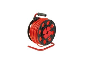 Przedłużacz bębnowy 50m H05VV-F 3x2,5 4xGS IP44 /+ termik/ pomarańczowy PS-BT IP44