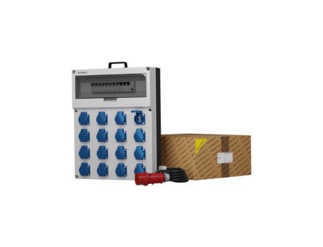 Rozdzielnica budowlana z kablem SKH GR-S/FI 16x230V gniazda Mennekes Doktorvolt 0687