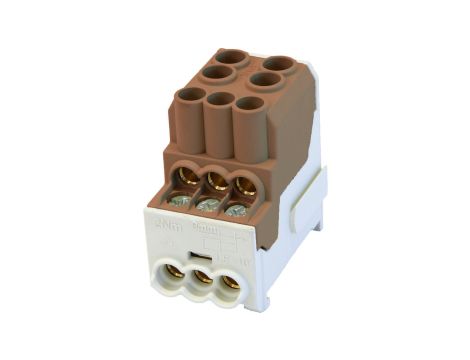 Blok rozdzielczy - dystrybucyjny Al/Cu SDB 100 (80010) SIMBLOCK brązowy 81601015