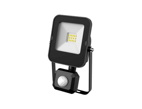 Projektor Naświetlacz LED 10W 1000lm 4000K/neutralna IP44 z czujnikiem ruchu PIR czarny ALFA PIR SMD 10W NW GXLR051