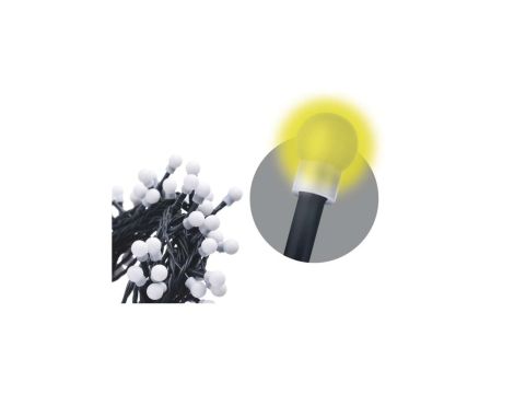 Lampki choinkowe kulki XMAS cherry TIMER 3,6W 80LED 8m IP44 ciepły biały D5AW02