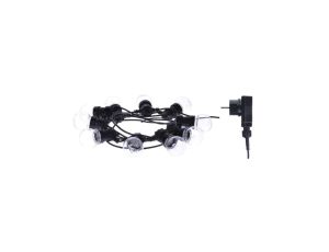 Łańcuch z żarówek 10x 5 LED, 2,25W przeźroczyste, 5m IP44 ciepła biała DCPW02