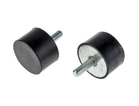 Nóżka z gwintem, M10, Ø 50mm, materiał: Guma naturalna 60Shore A, RS PRO