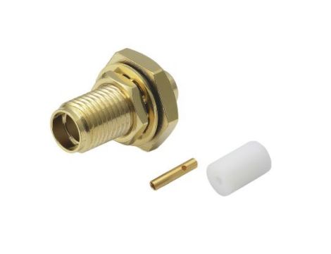 Złącze koncentryczne, 50, 26.5GHz, Męski, Lutowane, Montaż w przegrodzie +165C -65C