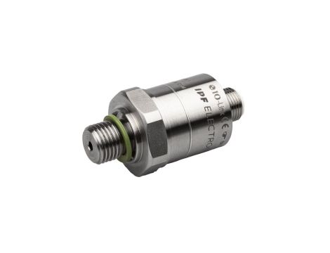 Czujnik ciśnienia śr: 26mm dł: 57mm 0-0,25bar 18-30V DC G1/4 cala 100 stC PNP/NPN NC/NO złącze wtykowe M12 4-pin IP67 DW25310P