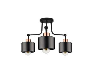 Lampa LOFT ABI-G P2 3xE27 plafon czarno złota
