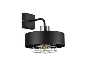 Lampa LOFT IDA-S K9 1xE27 kinkiet czarno srebrny
