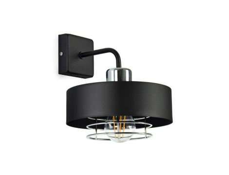 Lampa LOFT IDA-S K9 1xE27 kinkiet czarno srebrny