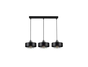 Lampa LOFT IDA-S W2 3xE27 wisząca czarno srebrny