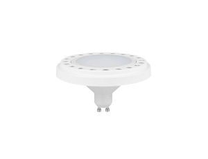 Żarówka MONDO ES111 LED gu10 18W W/WW 230V AR111 ciepła biała obudowa biała aluminium