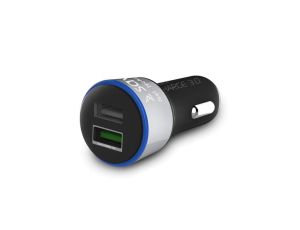 Ładowarka samochodowa do smartfona SAVIO Quick Charge 3.0 SA-06/B (2400 mA, 3000 mA USB)