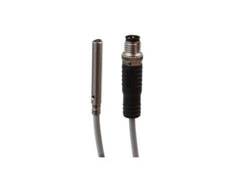 Czujnik optyczny odbiornik nadajnik M5x0,5 dł: 36mm Sn: 0,5m 10-30V DC PNP NO złącze kablowe M8 3-pinowe 0,3m PUR IP67 OE050175