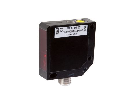 Czujnik optyczny odbiciowy 50x50x15mm Sn: 20-600mm 10-30VDC PNP antykoincydencyjny złącze M12 4-PIN IP67 OT170423