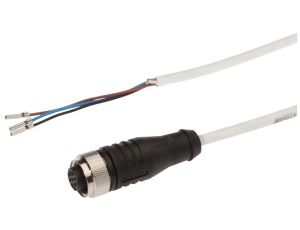 Złącze do samokonfekcjonowania M12 proste żeńskie druga końcówka niezarobiona 3-pinowe 5m PTFE 250V IP65 3x0.34mm VK50H025
