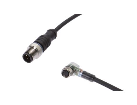 Złącze do samokonfekcjonowania M8 kątowe żeńskie M12 męskie proste 3-pinowe PUR 3x0.34mm IP67 VK150F82