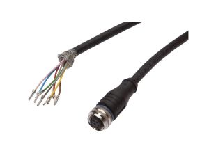 Złącze do samokonfekcjonowania M12 proste żeńskie druga końcówka niezarobiona 8-pinowe 5m PUR 30V IP67 8x0.25mm VK505A25