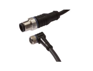 Złącze do samokonfekcjonowania M8 kątowe żeńskie M8 męskie proste 4-pinowe PUR 60V 4x0.34mm IP67 VK150F81
