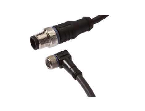 Złącze do samokonfekcjonowania M8 kątowe żeńskie M8 męskie proste 4-pinowe PUR 60V 4x0.34mm IP67 VK150F81