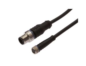 Złącze do samokonfekcjonowania M8 proste żeńskie M12 męskie proste 3-pinowe PUR 60V 3x0.34mm IP67 VK150F85
