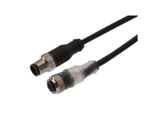 Złącze do samokonfekcjonowania M12 proste żeńskie 4-pin M12 męskie proste 4-pin 4x0,34mm PUR IP67 wyświetlacz LED VK150F26
