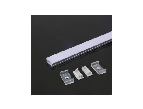 Profil nawierzchniowy aluminiowy Mleczny do taśm LED 2000x23,5x10mm 3352