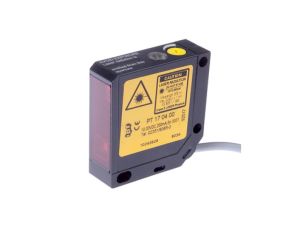 Czujnik laserowy odbiciowy 50x50x15mm Sn: 25-300mm 10-30VDC PNP NC/NO kabel 2m PVC IP67 PT170400