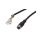 Złącze kablowe M12 źeńskie 8pin proste wolny koniec przewodu, 8x0,25mm PUR fi6,6mm 30V 90 stC IP67 ekranowane VK205A25
