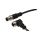 Złącze kablowe M12 żeńskie 4-pinowe kątowe M12 męskie 4-pinowe proste 4x0,34mm 240V IP67 0,3m VK030F21
