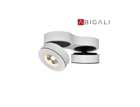 Abigali Oprawa nastropowa LED 12W kolor biały WW - podwójna, ABIGALI-ONBL12WW-2