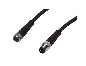 Złącze kablowe M8 żeńskie 4-PINowe proste M8 męskie 3-PINowe proste 3x0,34mm IP67 1m VK10C524