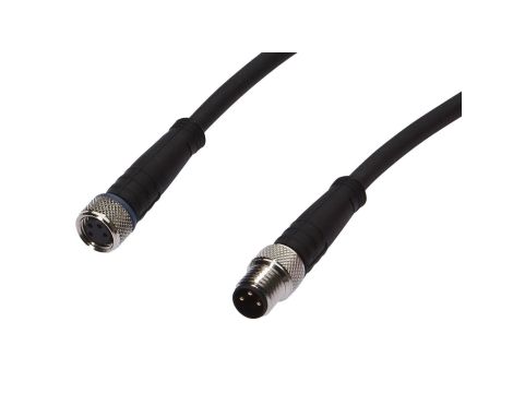 Złącze kablowe M8 żeńskie 4-pinowe proste M8 męskie 3-pinowe proste 3x0,34mm IP67 1m VK10C524