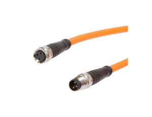Złącze kablowe M8 żeński 3-PIN prosty M8 męski 3-PIN prosty 3x0.25mm 60V -40-90stC 1,5m IP67 VK150F74 VK15RF74